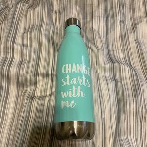 Change Starts with Me blue water bottle